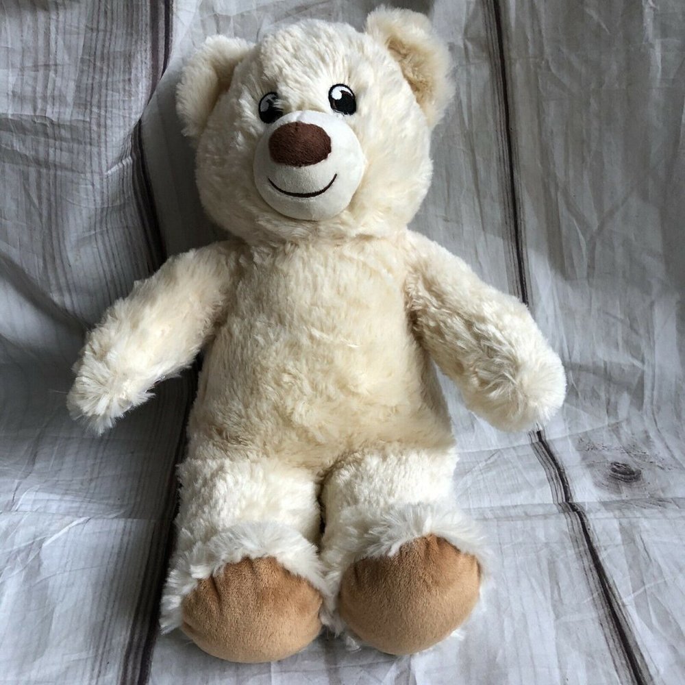 Build a Bear‎ Workshop Lil Pudding Cub 15" Cream Beige Plush Bear Stuffed Animal